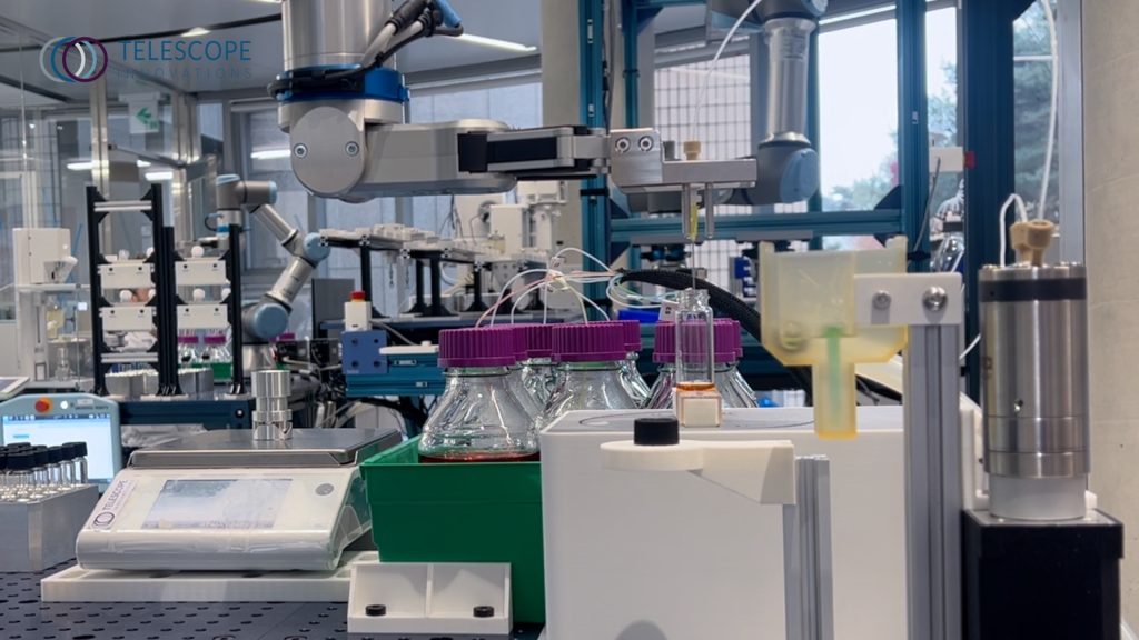 Laboratory in British Columbia, Canada featuring robotic technology, modern scientific instruments, and research infrastructure for innovation.