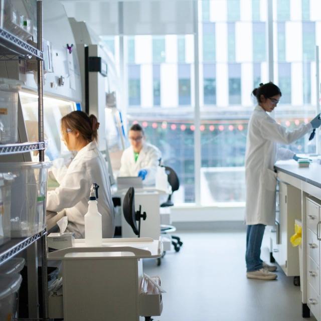 Scientists in a lab at Aspect Biosystems in Vancouver
