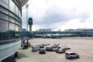 YVR Airport and Air Canada plane
