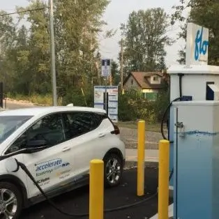 Recharge de voiture électrique.