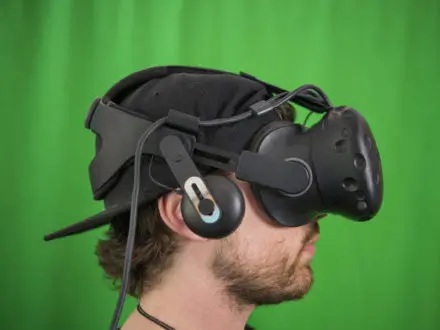 Man with VR Headgear - Cloudhead Games