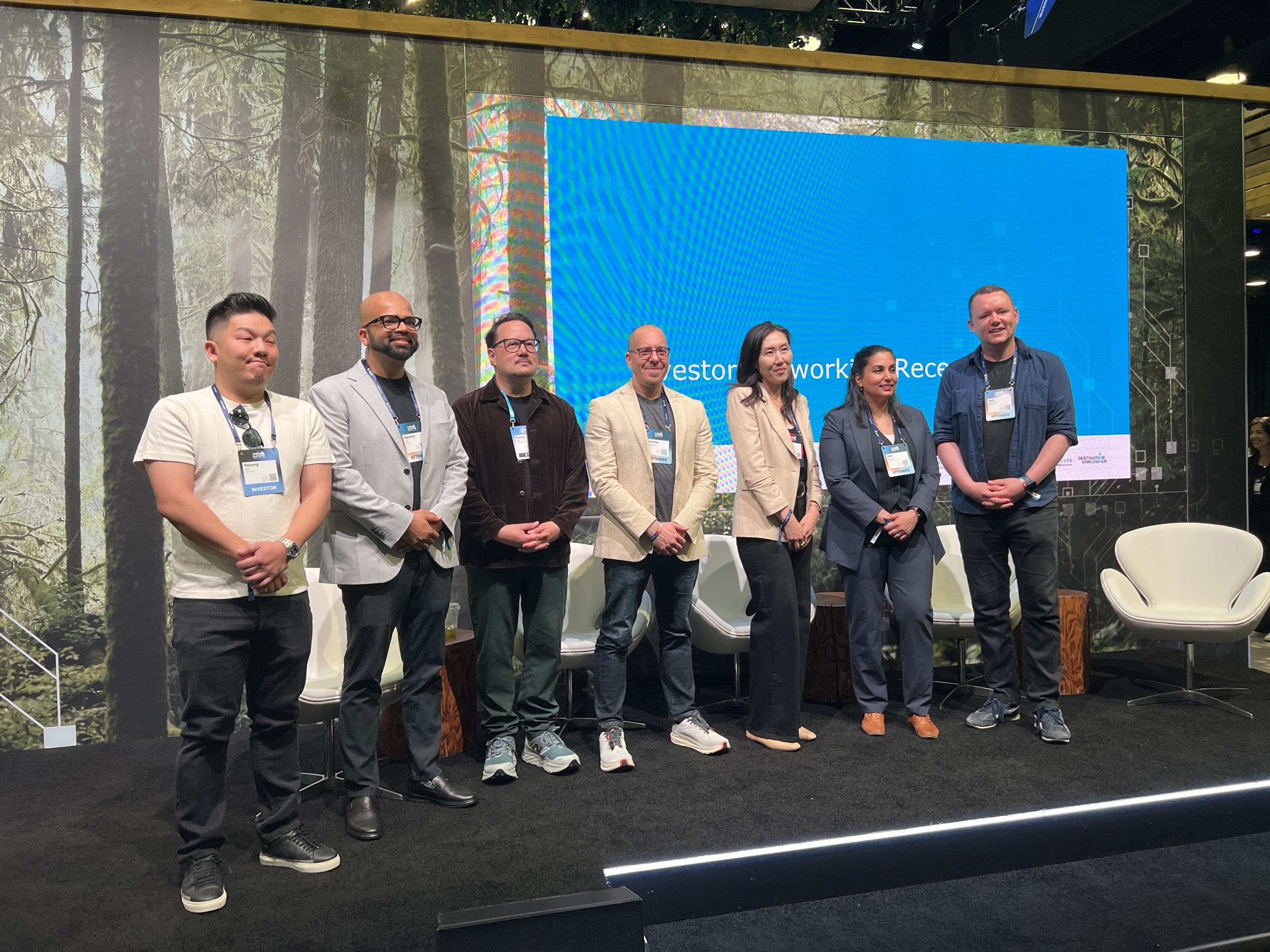 Image of the stage of the Investor Networking Reception at Web Summit Vancouver 2026.
