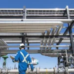 Natural Gas Employee and Workyard