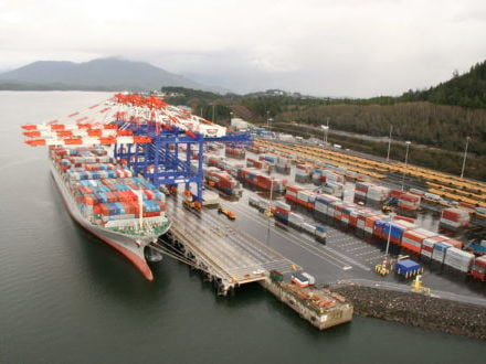 Shipping port and transportation