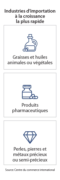 Infographie des pages de destination des principaux marchés - Singapour