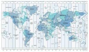 World time zone map