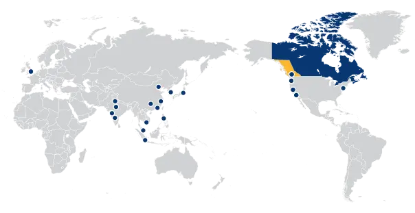 Trade and Invest BC Representative offices